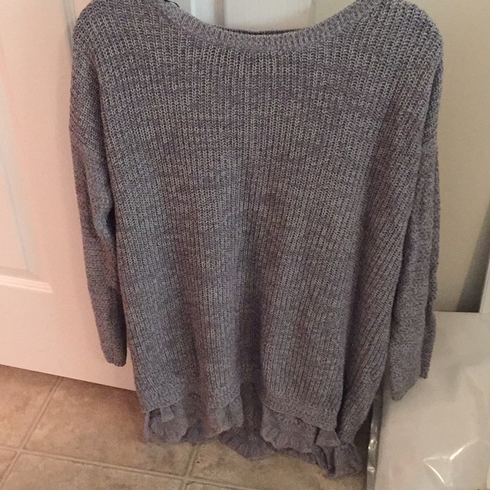 Grey detailed sweater/ tunic